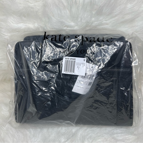 Kate Spade Madison Medium Saffiano Leather Black Satchel Crossbody - Picture 9 of 9